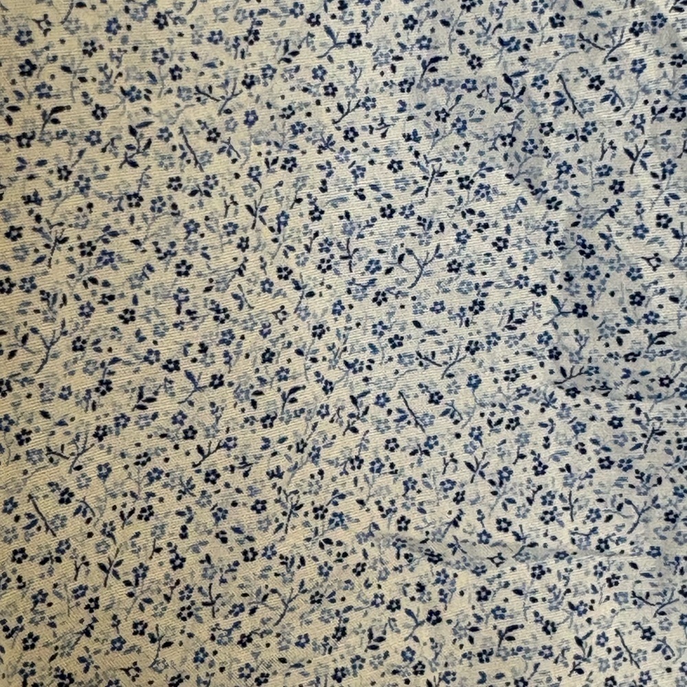 F&E Barry Shirt M Barneys New York Exclusive Blue Micro Ditsy Floral Button‑Down - Picture 6 of 9